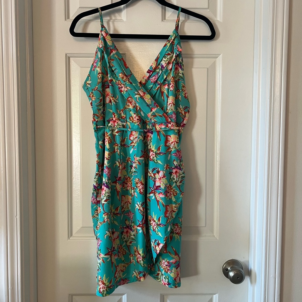 Floral Teal Dress